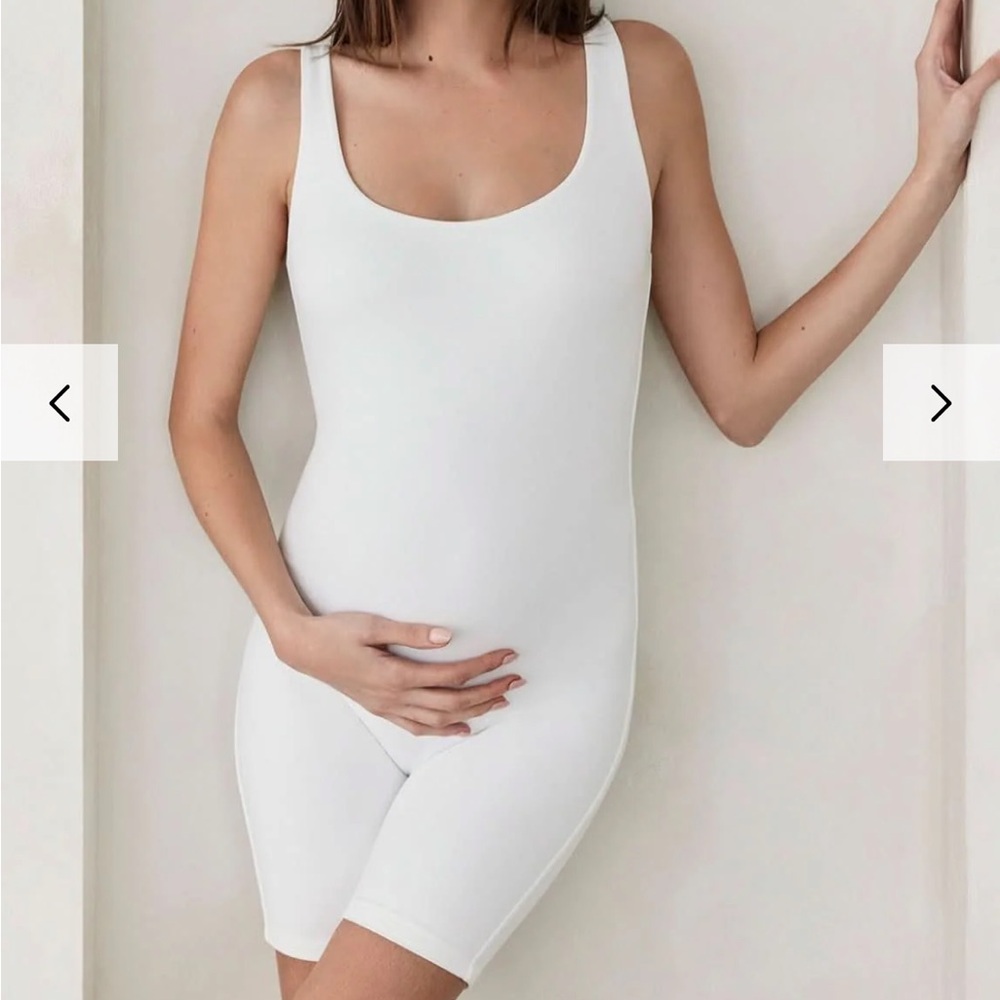 Cindy Romper Bumpsuit Ivory - XS